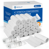 LotFancy gauze rolls packaging close-up for easy first aid storage