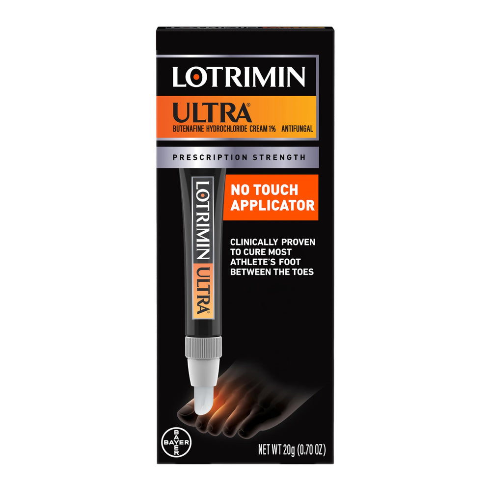 Lotrimin Ultra no-touch applicator enables hands-free between-toes treatment.
