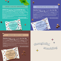 Love + Chew mini vegan cookies mint cacao, refreshing finish.