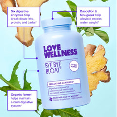 Bye Bye Bloat 90 servings highlights long-term digestive support