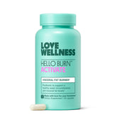 Love Wellness Hello Burn Activate bottle front highlighting visceral fat support.