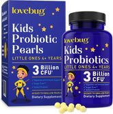 LOVEBUG Kids Probiotics bottle with child-friendly packaging for daily gut support.