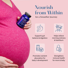 LoveBug Prenatal label highlights seven probiotic strains.
