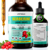 LPETWALK Berberine liquid drops bottle showing premium herbal blend for daily wellness