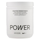 LTH Power Creatine Monohydrate bottle on the counter for daily lean muscle support.