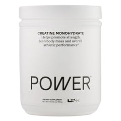 LTH Power Creatine Monohydrate bottle on the counter for daily lean muscle support.