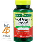 LUAL Spring Valley Blood Pressure Support bottle on a kitchen counter for daily wellness.