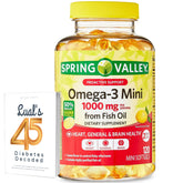LUAL Spring Valley Omega-3 Mini bottle front view for daily use