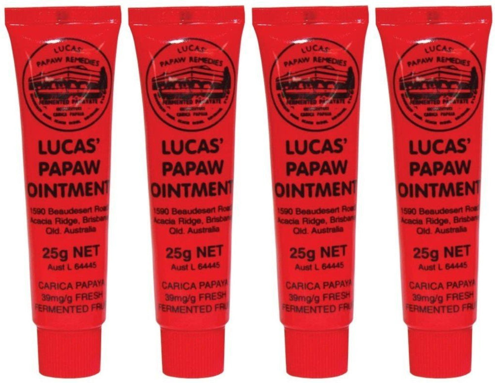 Lucas Papaw Ointment 25g tube pack for on-the-go skin relief.