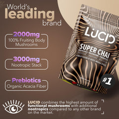 Lucid Superfood Mushroom Chai tremella flavor for smooth taste
