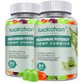 LUCKCHAN hemp gummies sleep bottle for restful nights and gentle relaxation.