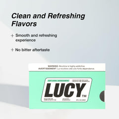 LUCY 2mg mint gum piece ready to soothe urges
