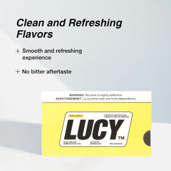 Lucy nicotine gum 4mg mango gum pieces ready for use during cravings