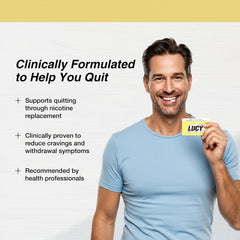 Lucy nicotine gum 4mg mango packaging ready for discreet craving management