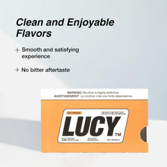 Gum pieces in blister pack of LUCY espresso for on-the-go cravings.