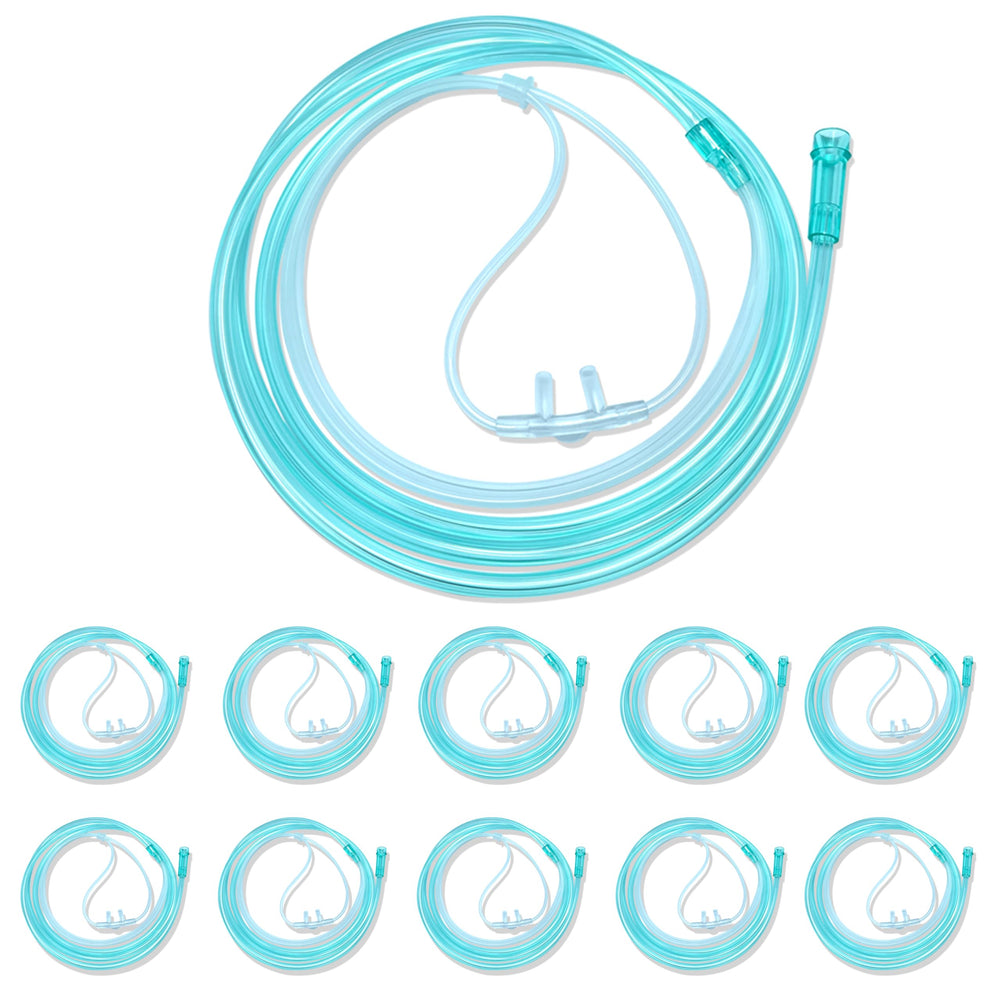 Luisddi 10-pack nasal cannulas in individual packaging for easy, clean replacement.