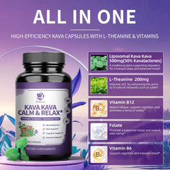 Lukaree Kava Kava liposomal capsules close-up highlighting smooth, fast delivery