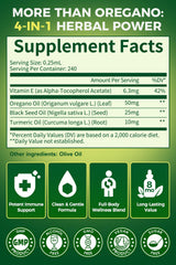 Lukaree Oil of Oregano 4-in-1 packaging communicates vegan and non-GMO quality.