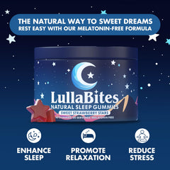 Close-up of 5-HTP and L-Theanine blend in LullaBites formula for natural calm.