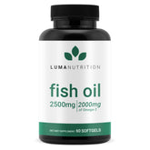 Luma Nutrition Omega 3 bottle with softgels for daily heart and brain support
