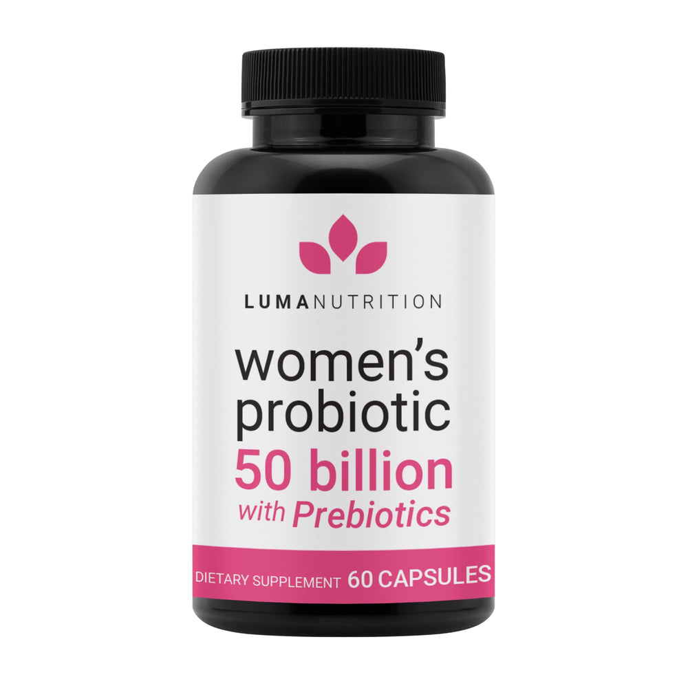 Luma Nutrition Probiotics for Women bottle with 50B CFU support for digestion