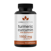 Luma Nutrition turmeric curcumin bottle with potent capsules for daily wellness.