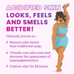 Lume acidified body wash mini Peony Rose tube offers gentle moisturizing.