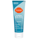 Lume Acidified Body Wash unscented bottle for odor control and sensitive skin.