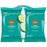 Lume Acidified Deodorant Wipes with cool cucumber in a rectangular pack for convenient odor control.