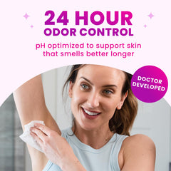 Close-up of Lume wipes showing 6x6 towelettes for quick refresh.