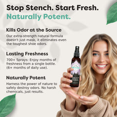 Close-up Lumi Outdoors label highlighting natural ingredients and essential oils.
