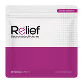 LUMINAS Relief Patch on neck provides gentle adhesion for daily comfort and targeted relief