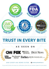 Lunakai gummies USA-made back label highlights ingredients and allergen information.