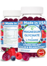 Lunakai gummies USA-made front bottle offers easy daily magnesium support.
