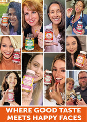 Lunakai vitamin e gummies pour into hand demonstrates easy daily intake.