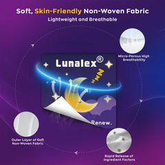 Lunalex sleep patch worn on wrist for travel-friendly calm