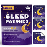 Lunalex sleep patch on the neck for discreet, all-night comfort.