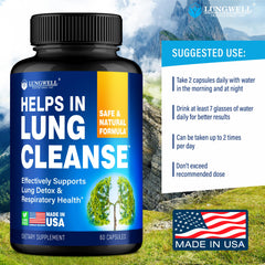 LungWELL vitamins C and D3 included for immune and lung health