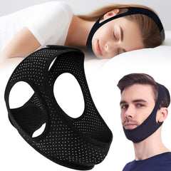 LUNIA anti-snoring chin strap wear supports the jaw for smoother nighttime airflow.