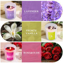 LURNOFY Lavender candle for relaxing evenings and restful sleep