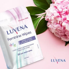 Luvena travel-pack wipes ideal for gym and travel refresh.