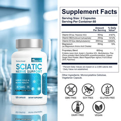 LuxHealth Sciatic Nerve Supplement capsules in a gym bag for on-the-go routine