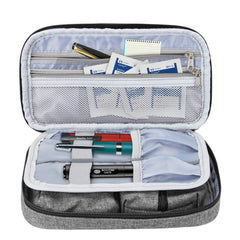 LUXJA bolsa diabeticos exterior gris, resistente para uso diario y viajes.