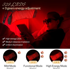 LuxRenew Max 528 red-light beads close-up for enhanced collagen support.