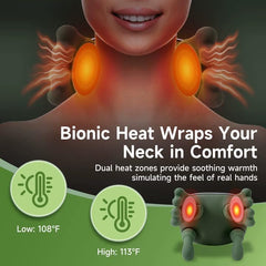 Luxulist neck massager operates quietly with auto-off for office use.