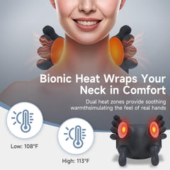 Luxulist massager with bionic hand pressure mimics spa touch for sore areas