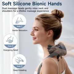 Luxulist neck massager heat mode adds soothing warmth for tense muscles