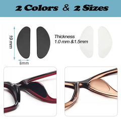 LVVFIT nose pads attached to frames during wear to improve stability