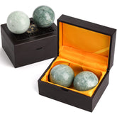 Lyellfe jade-green Baoding balls with a smooth surface for calming tactile focus