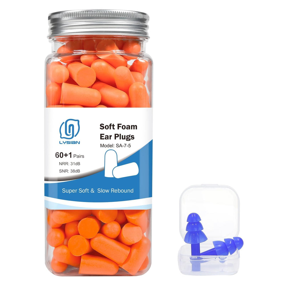 LYSIAN soft foam earplugs 38dB pack for quieter nights and focused study